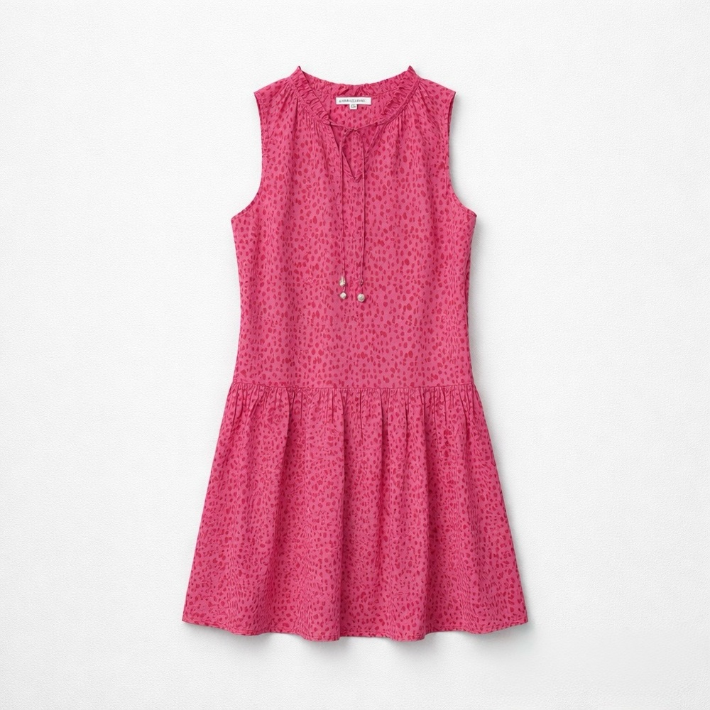 Mary Square Women’s Dot Printed Pink Swim Cover Up Dress Size S/M